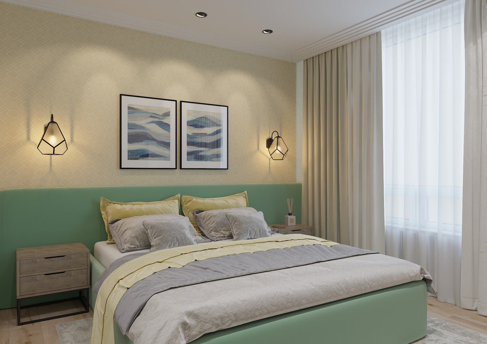 Яркая квартира для дождливого города