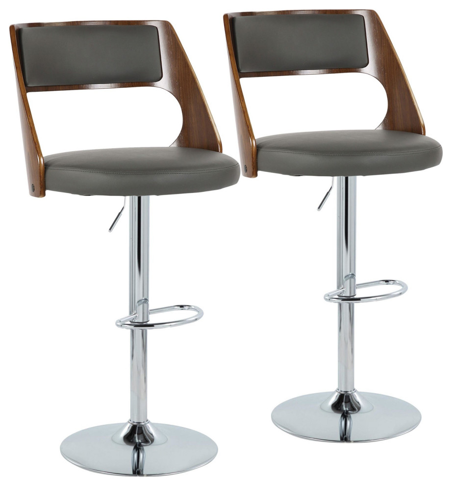 Cecina Adjustable Height Barstool, Set of 2 Contemporary Bar Stools And Counter Stools by