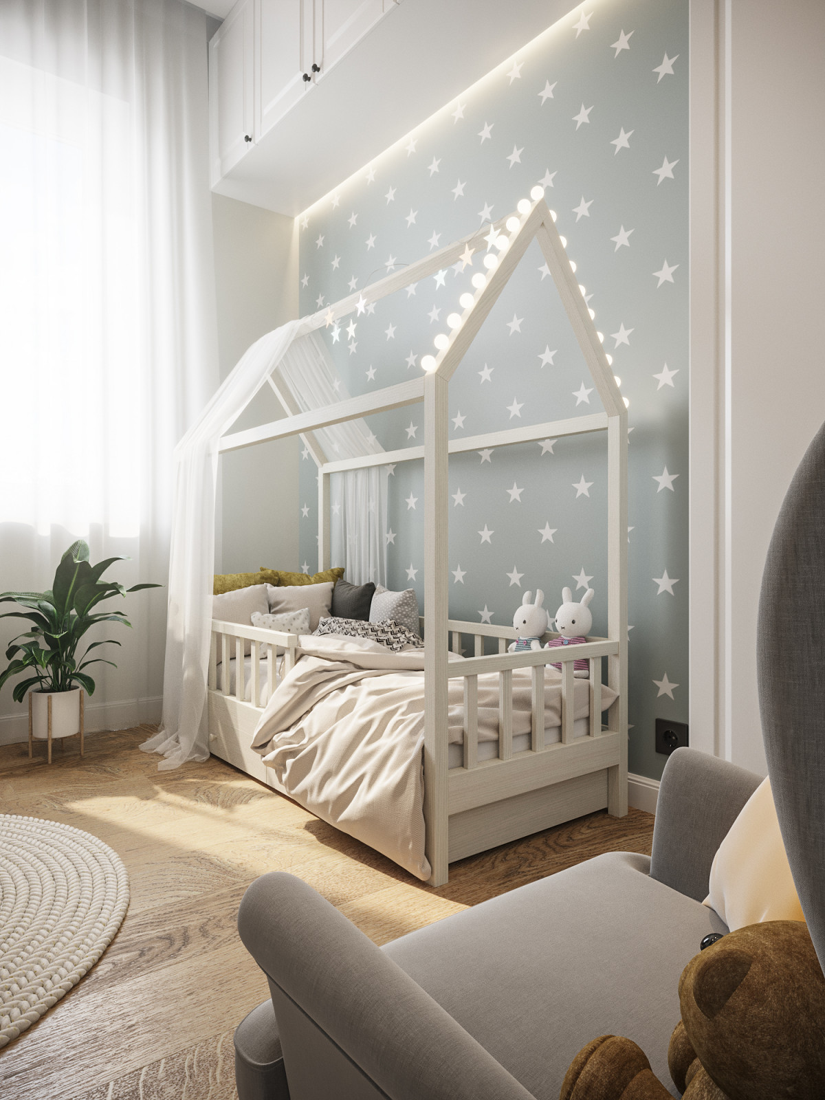 Двухкомнатная квартира 55 м.кв.