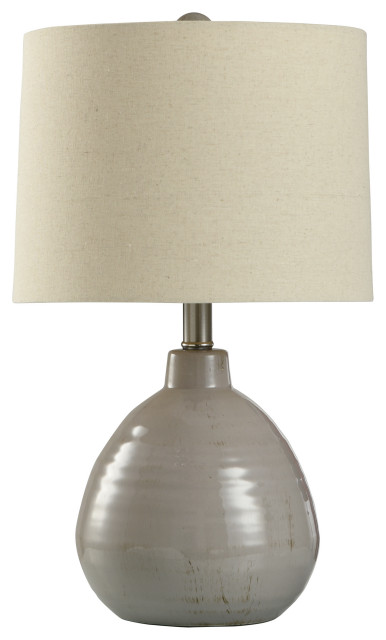 Cameron - Ceramic Table Lamp, Glacier Gray