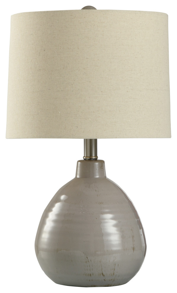 Cameron - Ceramic Table Lamp, Glacier Gray