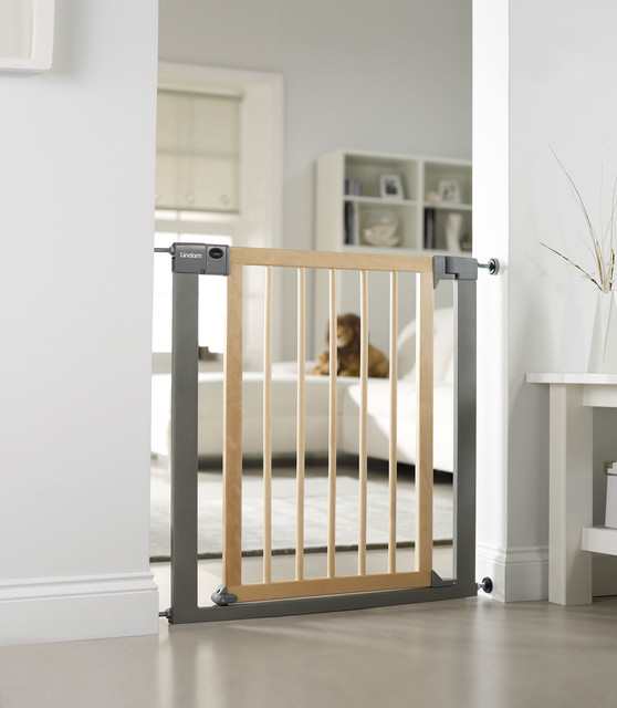 Lindam Sure Shut Deco Contemporary Wood/Metal Safety Gate ...