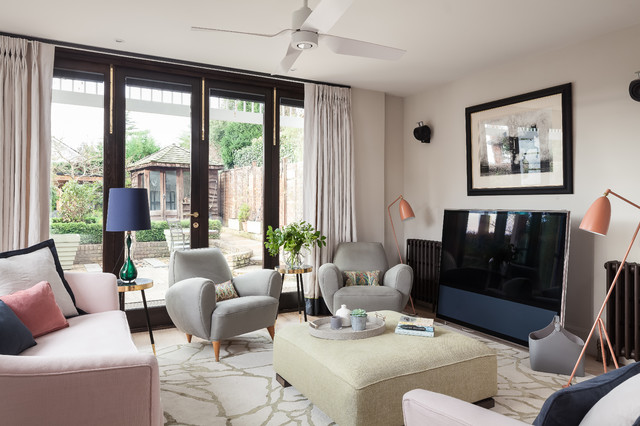 Midcentury Living Room retro-dagligstue
