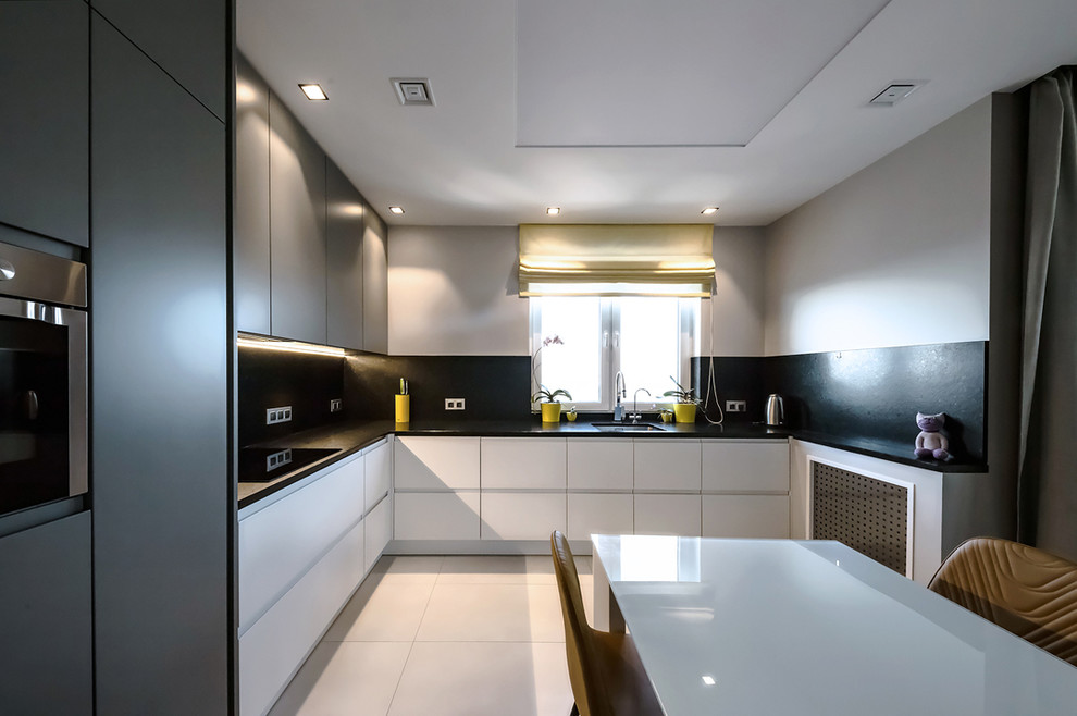 Дизайн квартиры в современном стиле с  акцентами.