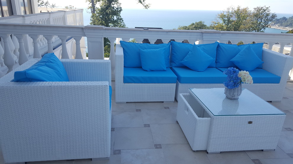 Комплект модульной мебели из искусственного ротанга для террасы