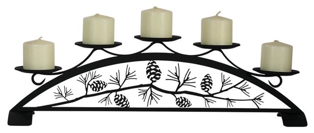 Wrought Iron Pinecone Table Top Center Piece