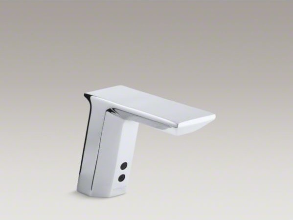 KOHLER K-13469-CP Geometric Touchless Ac-Powered Deck-Mount Faucet, Polished ...