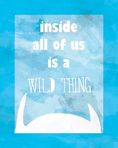 Inside Us Wild Thing, Ready To Hang Canvas Kid's Wall Decor, 16 X 20
