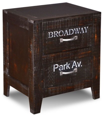 Graffiti City Collection 2-Drawer Nightstand End Table