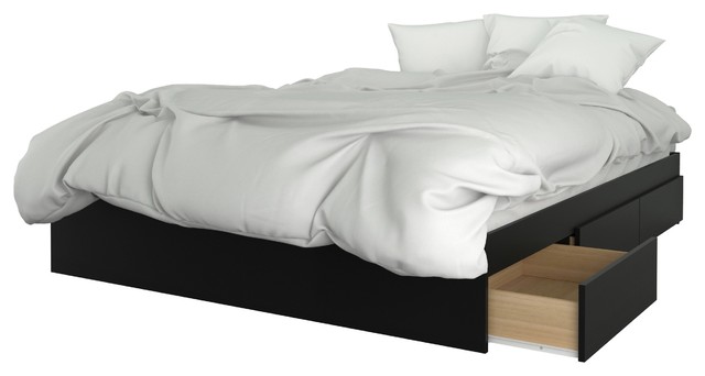 Nexera 376006 Queen Size Bed 3 Drawer, Riley Distressed Grey 3 Drawer Queen Size Platform Storage Bed