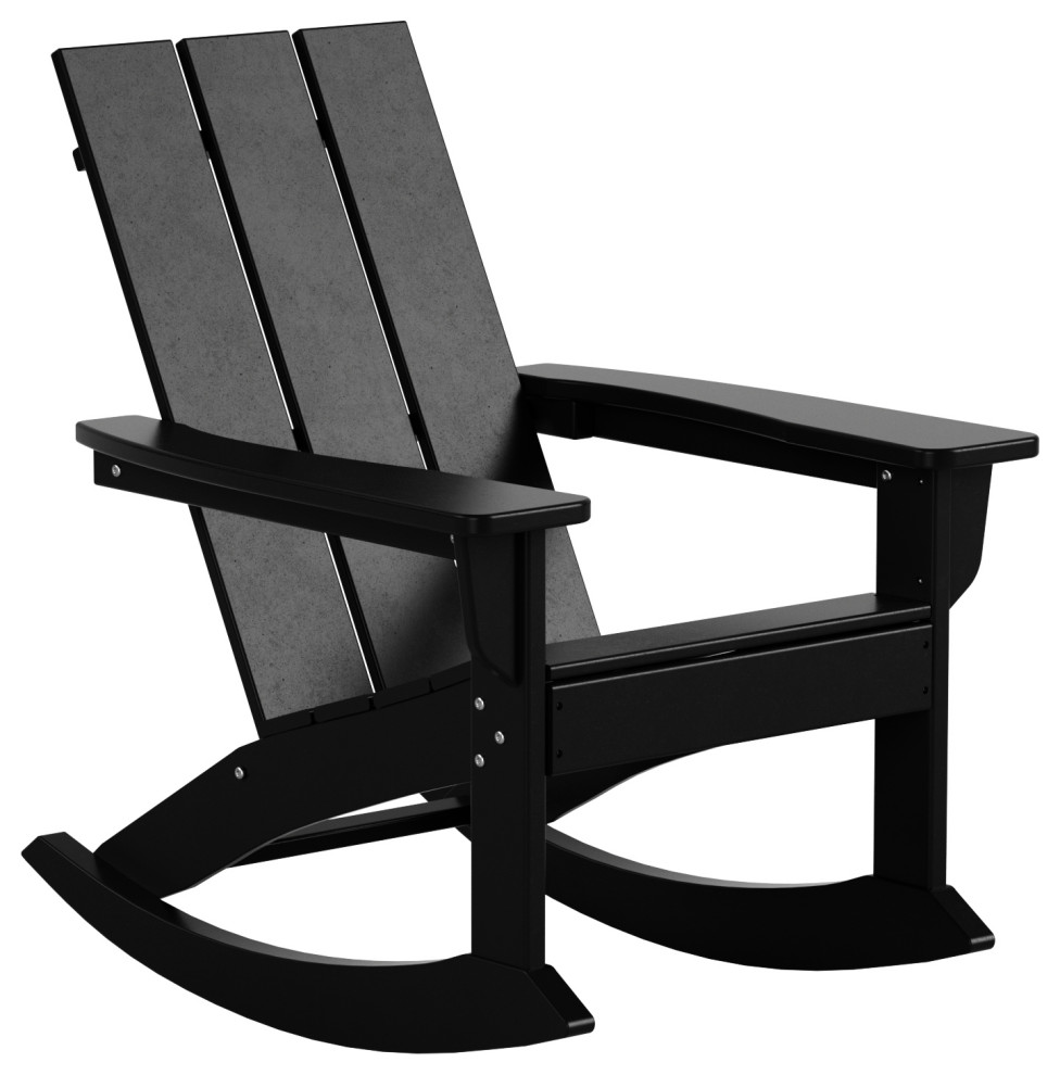 WestinTrends Modern Adirondack Outdoor Patio Rocking Chair, Porch Rocker Transitional