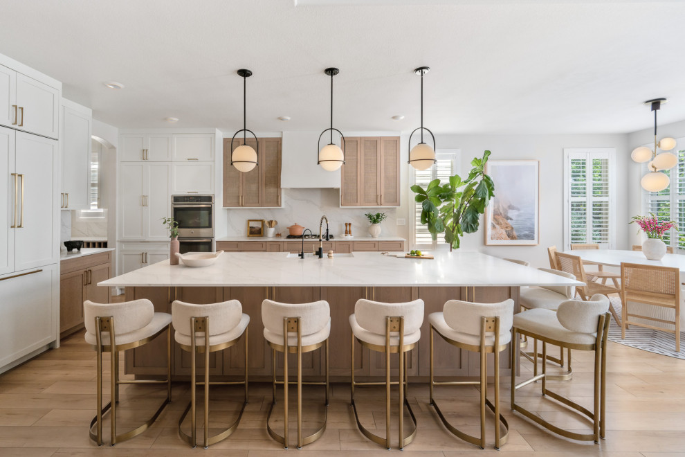 Example of a transitional kitchen design in San Diego