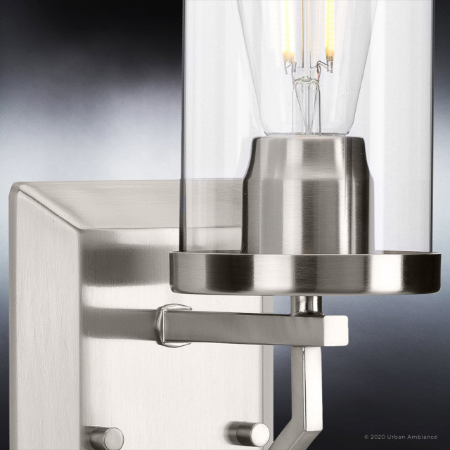 Luxury Contemporary Wall Sconce, Brushed Nickel - Transitional - Wall ...