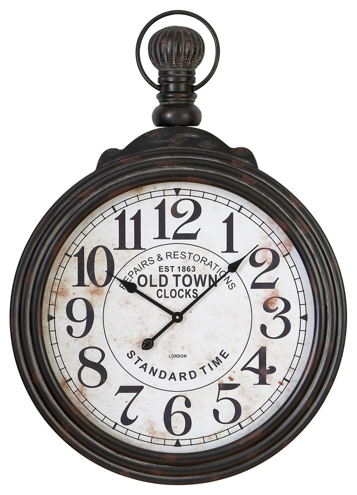 Vintage Brown Wooden Wall Clock 52107