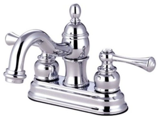 Classic Vintage Polished Chrome Centerset Faucet Traditional 