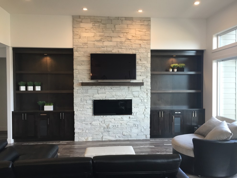 This is an example of a modern living room in Calgary.
