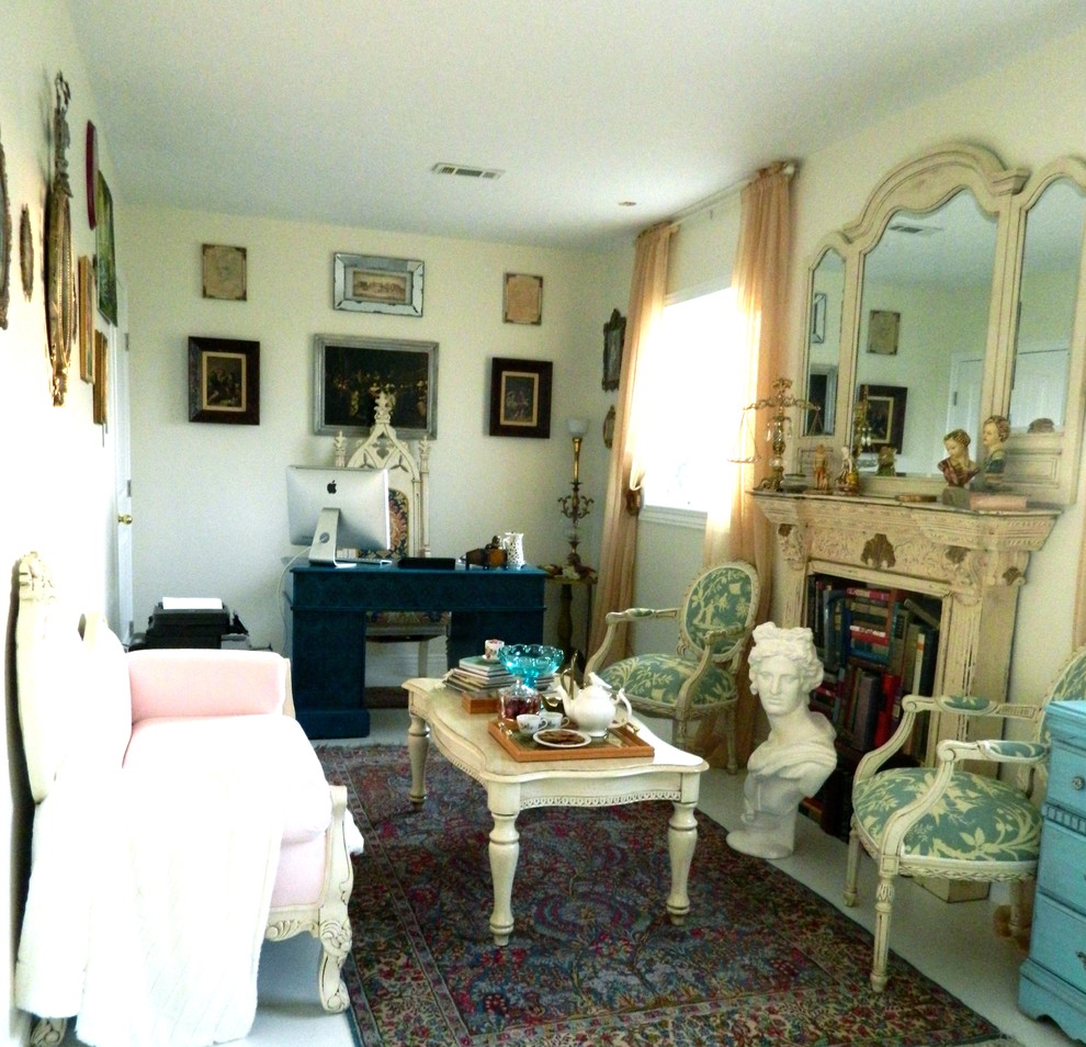 Bild på ett vintage vardagsrum