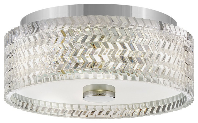 Elle LED Flush Mount in Chrome - Transitional - Flush-mount Ceiling ...