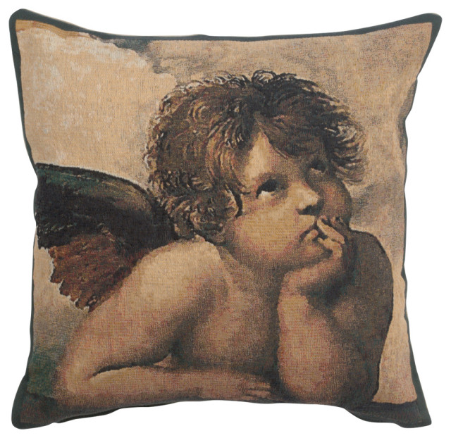 Angels by Raffael left Decorative Couch Pillow Cover
