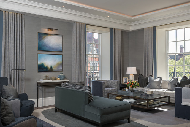 Mayfair duplex penthouse modern-living-room