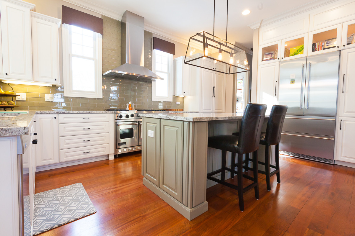 Industrial Chic Kitchen and Family Room