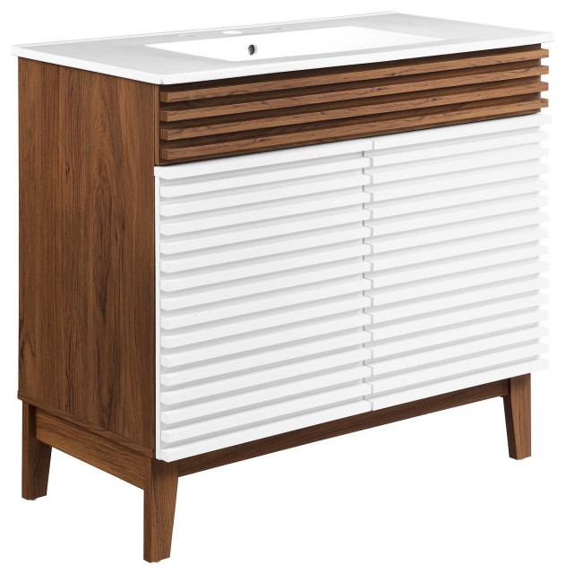 Render 36" Bathroom Vanity Transitional Bathroom Vanities And Sink Consoles by Modern