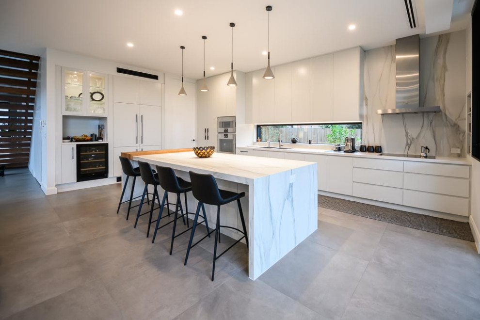 Curated visual reference: Modern Minimalist Open Concept Kitchen Design Reference: Balwyn North Home Modern Kitchen Melbourne