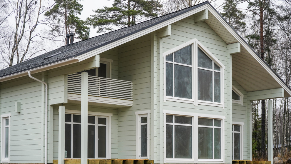 ОБЗОР ПОСТРОЕННОГО ДОМА ИЗ КЛЕЕНОГО БРУСА ПО ПРОЕКТУ ФОРТА 160