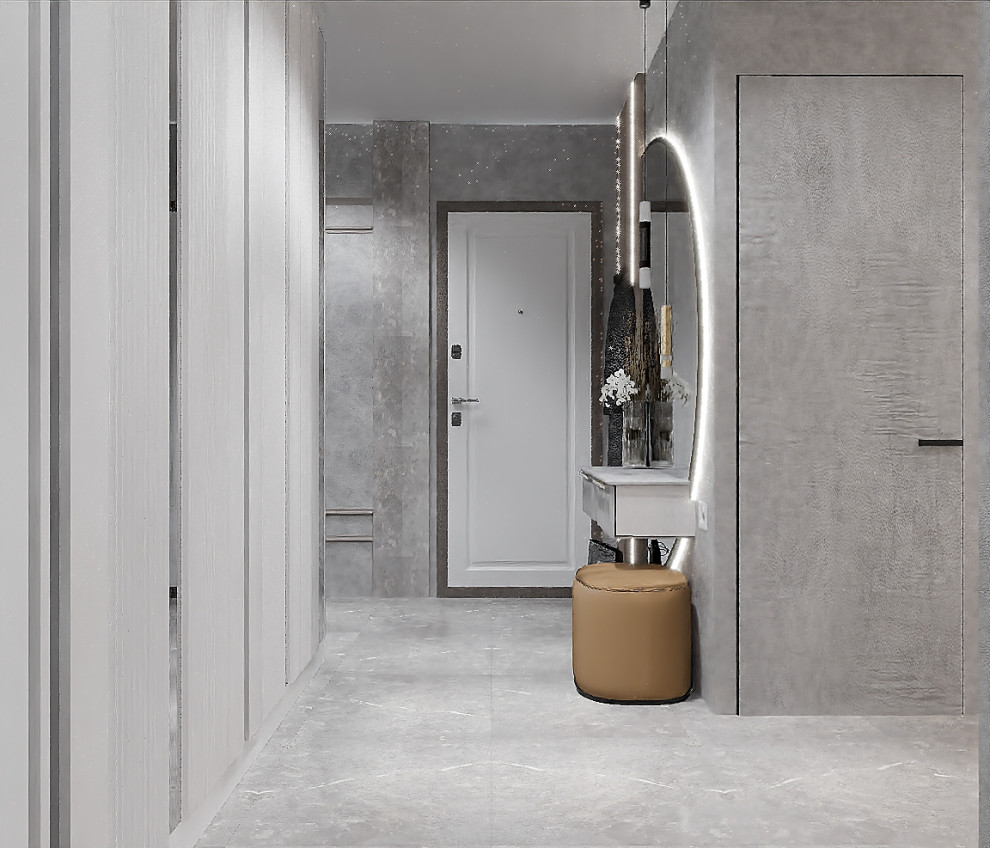 Серый-зеленый оазис: гармония контрастов