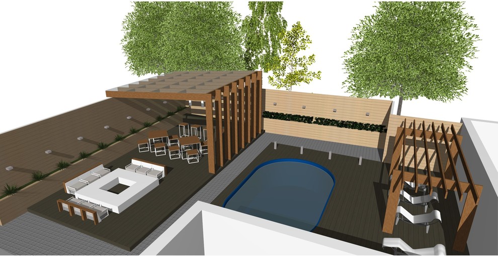 Патио в теннисном клубе