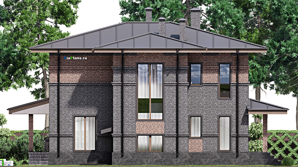 Проект двухэтажного дома 16х17 м S249м2 F-14399