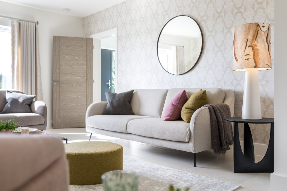 Example of a trendy home design design in Devon