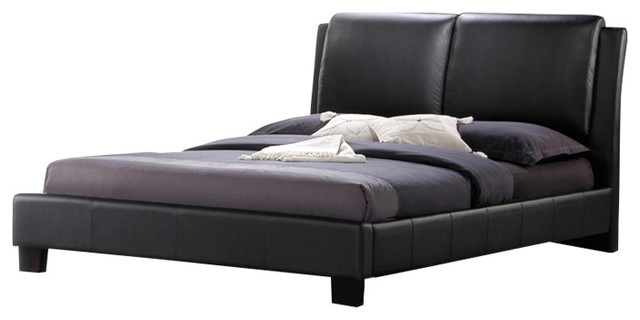 Enjoy free shipping on most stuff, even big stuff. sabrina black modern bed overstuffed headboard full size
