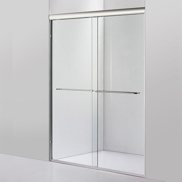 WoodBridge 5660" W x72" H Frameless Sliding Shower Door Contemporary