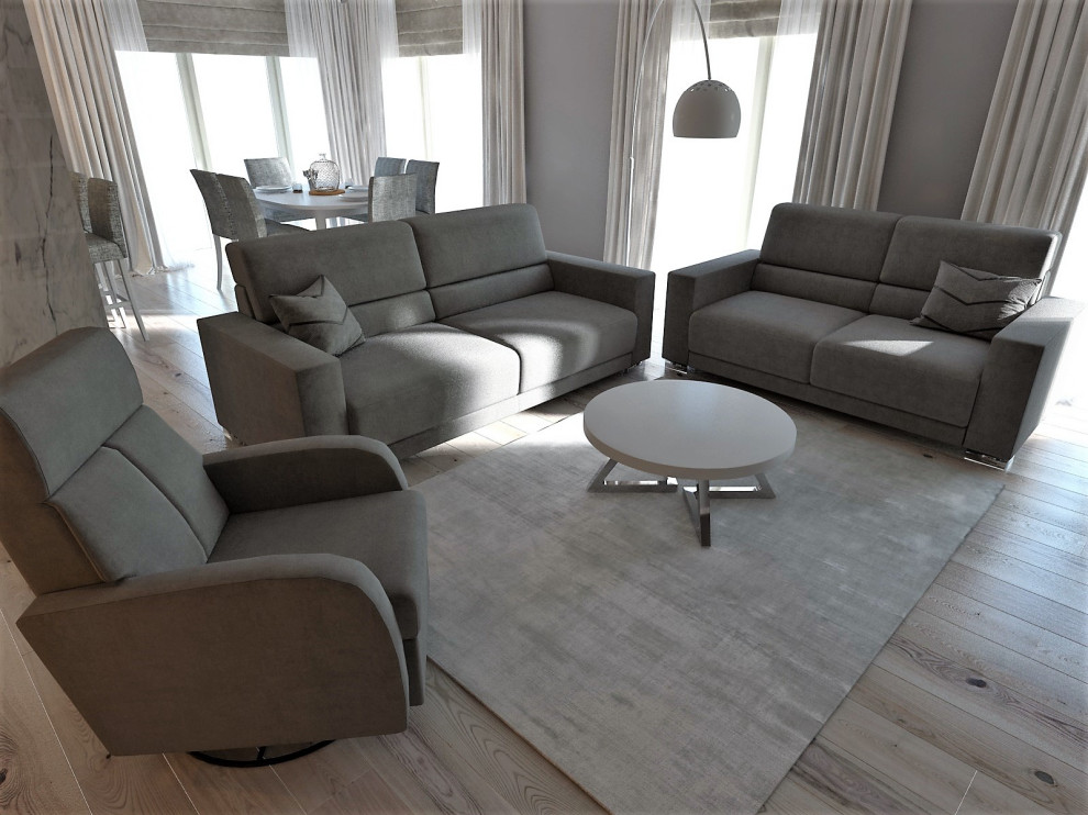 Кухня+столовая+гостиная