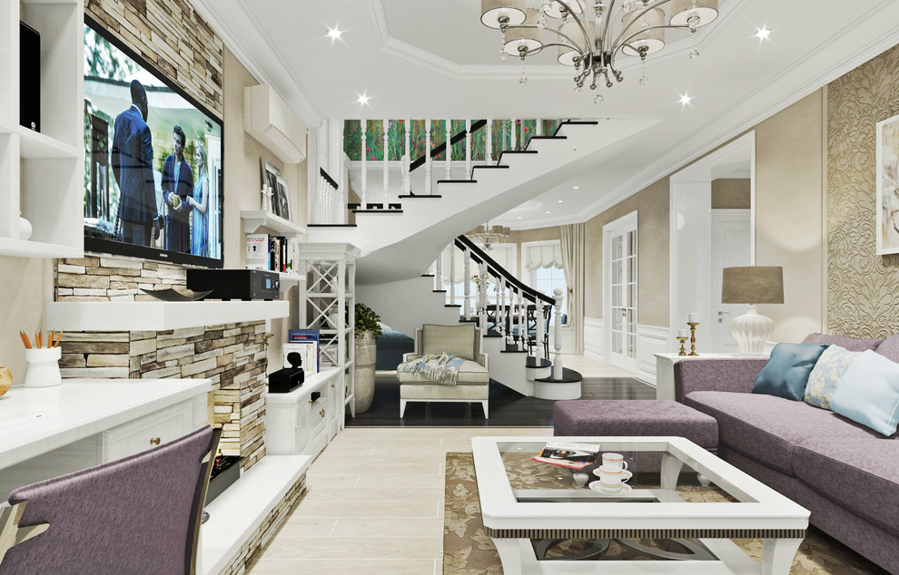 Гостиная и столовая в современном стиле