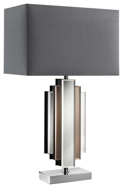 Harlow Table Lamp Chrome/Grey