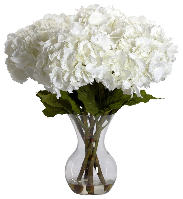 Party Supplies Wedding Decor Hydrangea W Glass Vase Arrangement