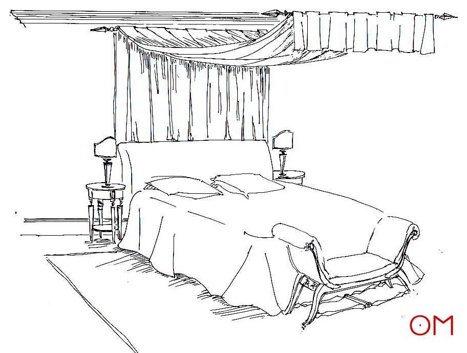 Эскиз спальни