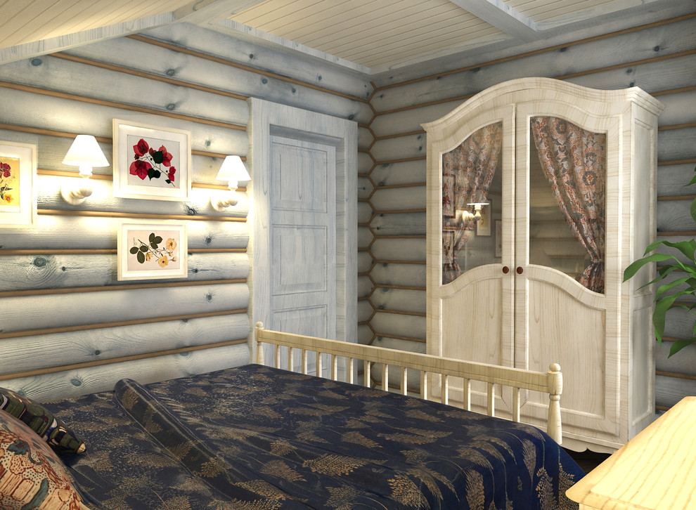 Интерьер в доме из сруба