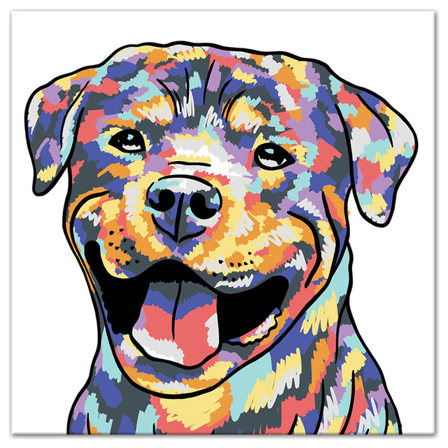 Watercolor Rottweiler Wall Art Contemporary Prints And Posters By Designs Direct