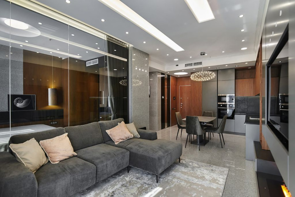 КУХНЯ НА ЗАКАЗ С ФАСАДАМИ В НАТУРАЛЬНОМ ШПОНЕ