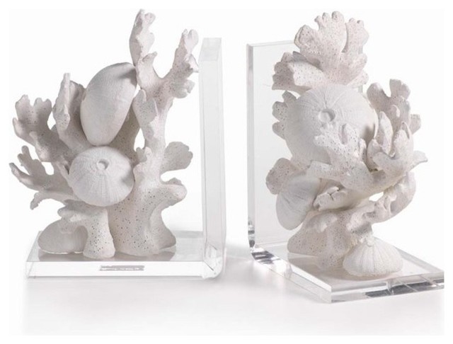 "Zarya" Coral Resin Bookend (Set of 2)