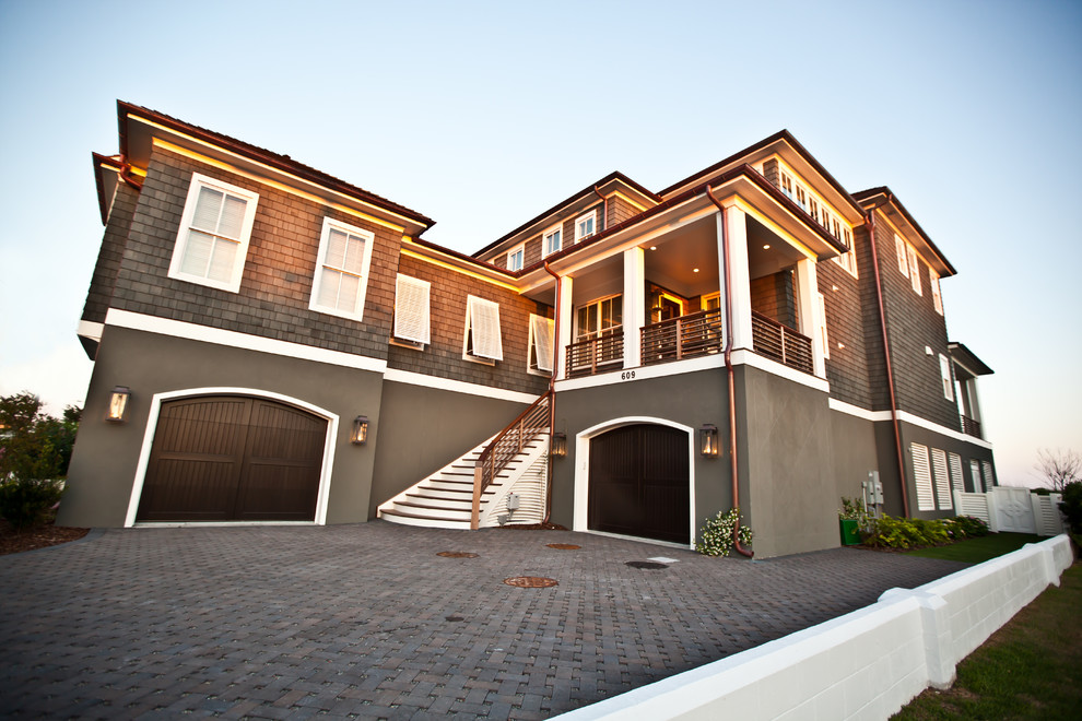 This is an example of a beach style exterior in Raleigh.