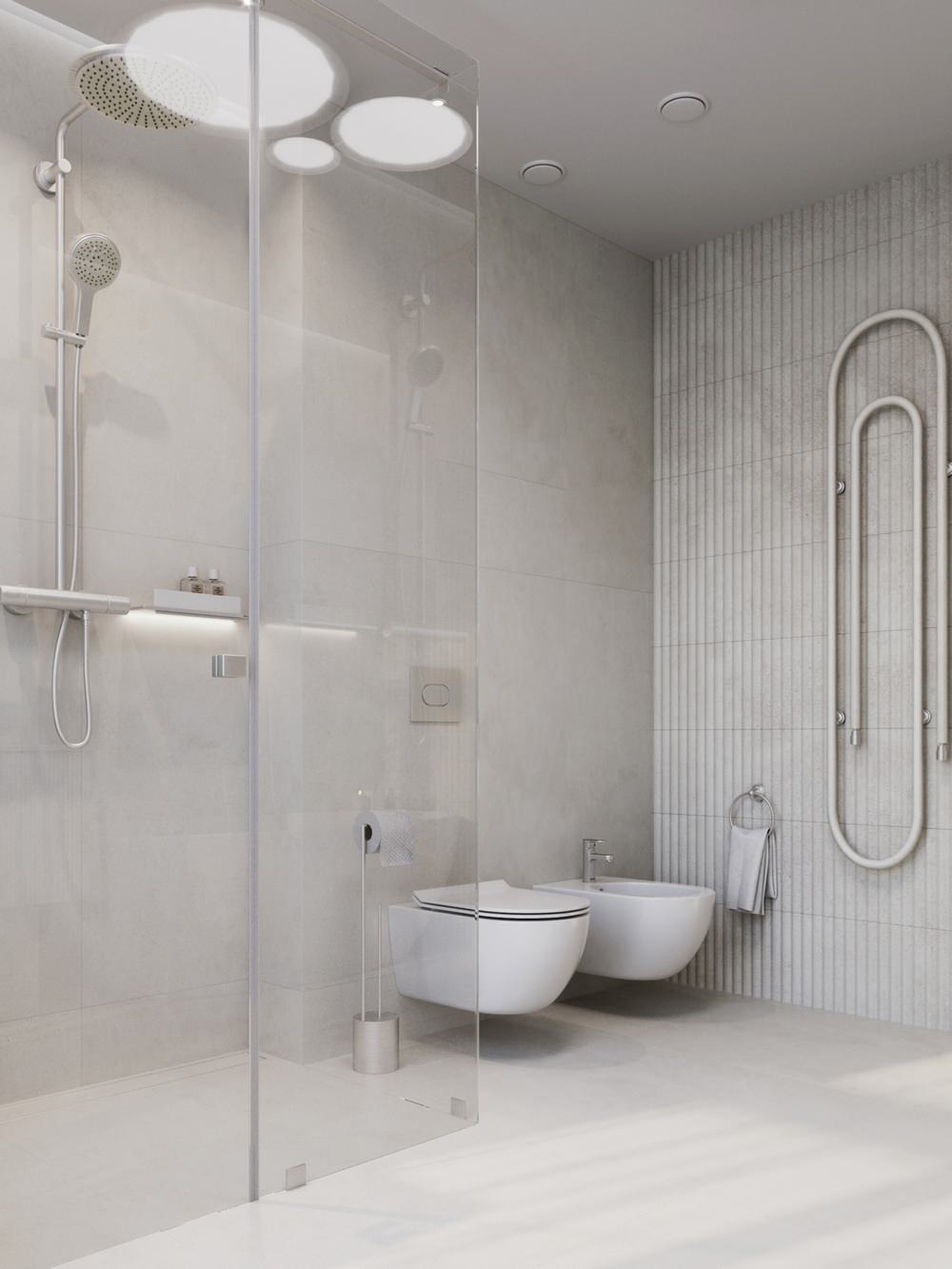 Мастер-ванная в стиле минимализм