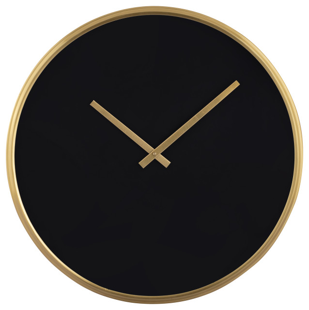Onyx Wall Clock Black Contemporary Wall Clocks by ELK Group