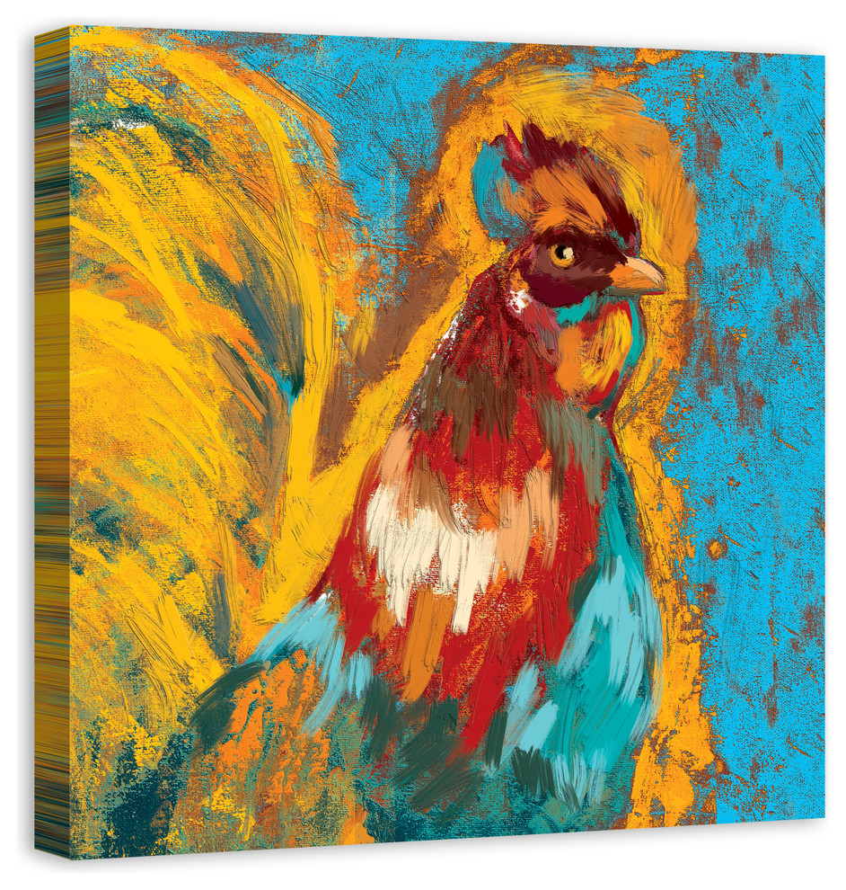Regal Rooster" Canvas Wall Art, 30x30 - Farmhouse - Prints And Posters - by  Designs Direct | Houzz
