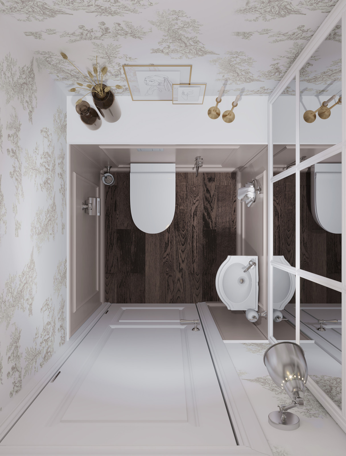 санузел гостевой. визуализация