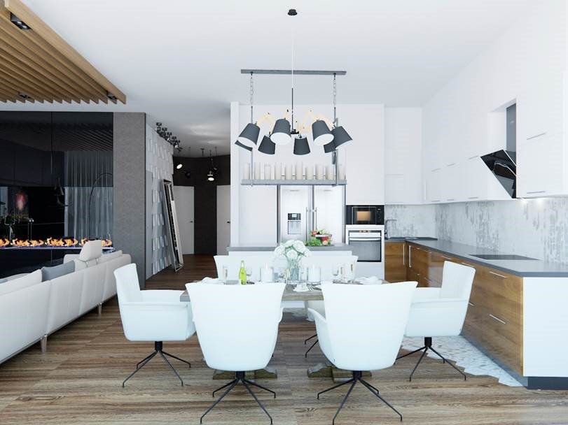 Квартира в индустриальном стиле, ЖК «Омега Хаус», 140 кв.м.