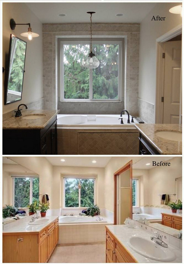 Transitional home design photo in Seattle